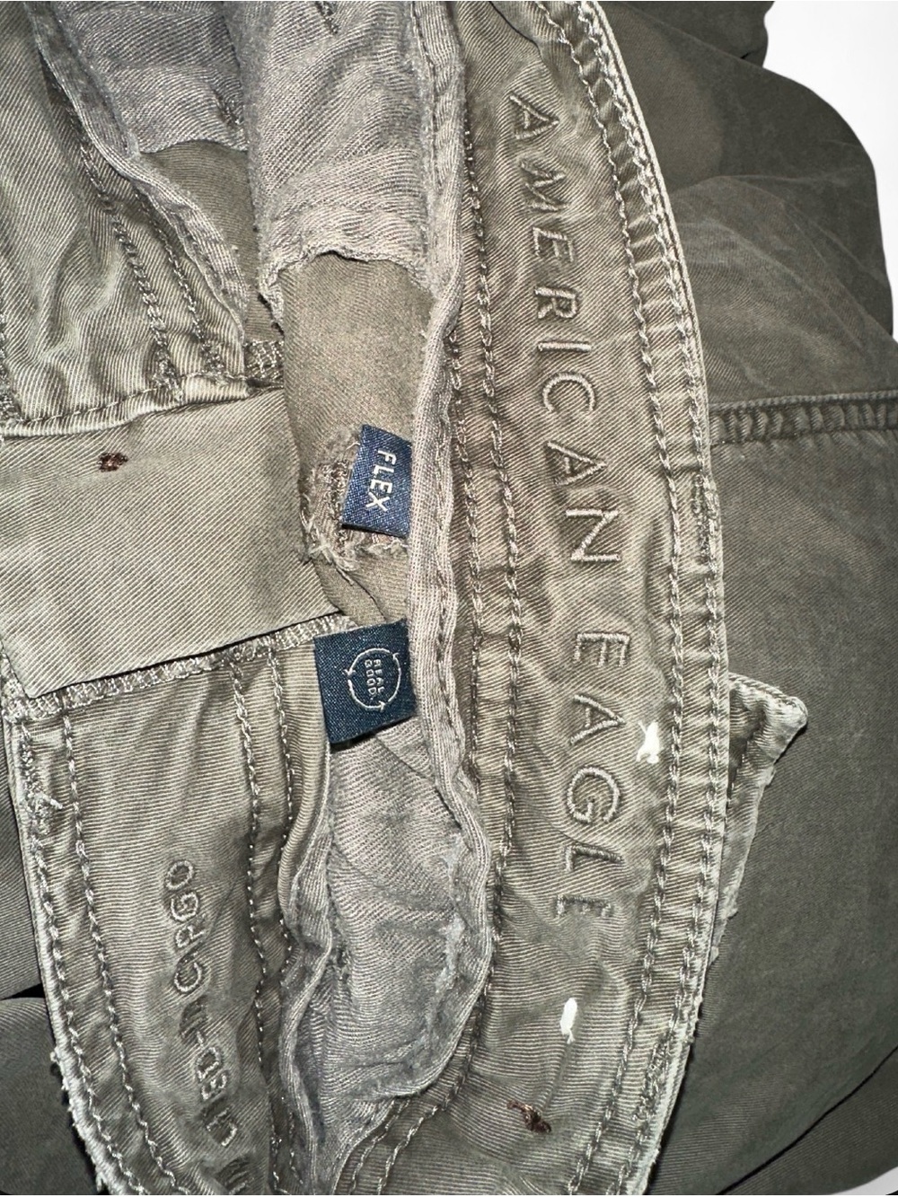 American Eagle Outfitters Men's Cargo Pants in Olive - Picture 5 of 7